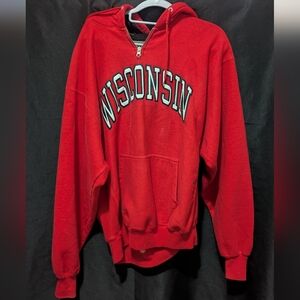 Wisconsin Badgers Men’s Red Hoodie Size L NCAA